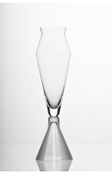 TAI-PÍ   2R   - WINE GLASS FOR WHITE WINE, HAND BLOWN GLASS, MADE FROM BOHEMIAN CRYSTAL, SANDED DECORATION. 